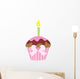 Cute Pink Cup Cake Wall Decal