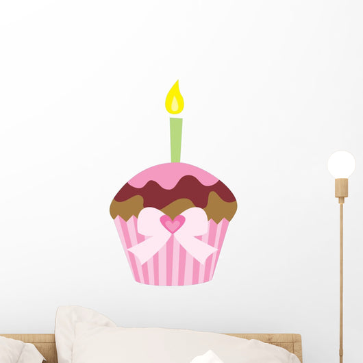 Cute Pink Cup Cake Wall Decal