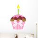 Cute Pink Cup Cake Wall Decal