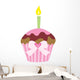 Cute Pink Cup Cake Wall Decal