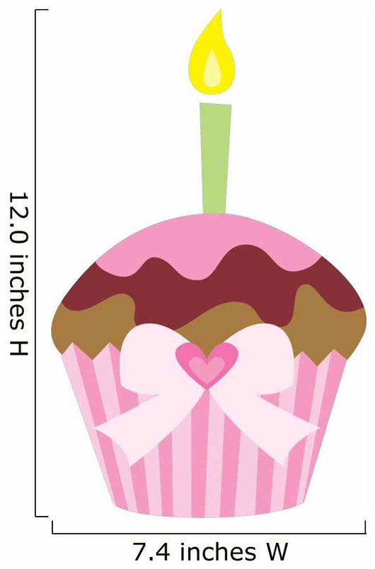 Cute Pink Cup Cake Wall Decal