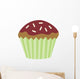 Cute Chocolate Cup Cake Wall Decal
