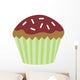 Cute Chocolate Cup Cake Wall Decal