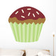Cute Chocolate Cup Cake Wall Decal
