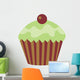 Cute Green Cup Cake Wall Decal
