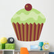 Cute Green Cup Cake Wall Decal