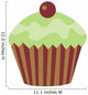 Cute Green Cup Cake Wall Decal