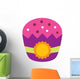Cute Purple Cupcake with Wall Decal