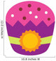Cute Purple Cupcake with Wall Decal