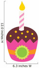 Pink Birthday Cup Cake Wall Decal