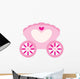 Pink Cinderella Carriage Heart Wall Decal