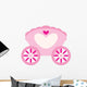 Pink Cinderella Carriage Heart Wall Decal