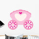 Pink Cinderella Carriage Heart Wall Decal