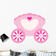 Pink Cinderella Carriage Heart Wall Decal