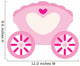 Pink Cinderella Carriage Heart Wall Decal