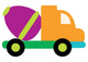 Cute Cement Truck Wall Decal