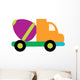 Cute Cement Truck Wall Decal