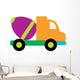 Cute Cement Truck Wall Decal