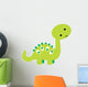 Cute Little Green Cartoon Wall Decal