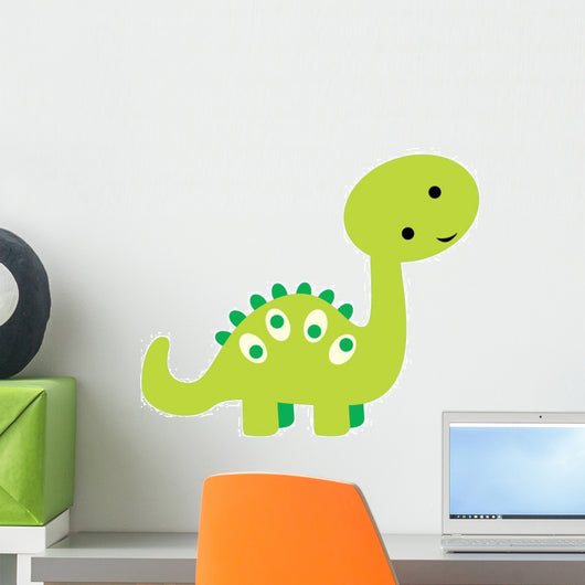 Cute Little Green Cartoon Wall Decal