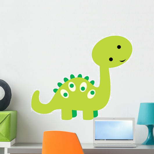 Cute Little Green Cartoon Wall Decal