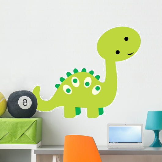Cute Little Green Cartoon Wall Decal