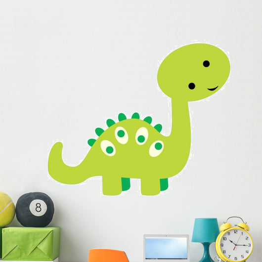 Cute Little Green Cartoon Wall Decal