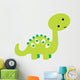 Cute Little Green Cartoon Wall Decal