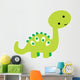 Cute Little Green Cartoon Wall Decal