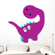 Cute Purple Baby Brontosaurus Wall Decal
