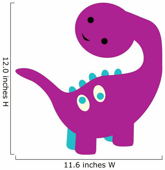 Cute Purple Baby Brontosaurus Wall Decal