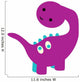 Cute Purple Baby Brontosaurus Wall Decal