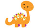 Cute Little Dinosaur Wall Decal