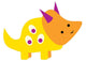 Cute Little Dinosaur Wall Decal