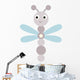 Cartoon Baby Dragonfly Wall Decal