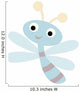 Cute Little Dragonfly Wall Decal