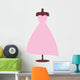 Cute Pink Cartoon Dress Wall Decal