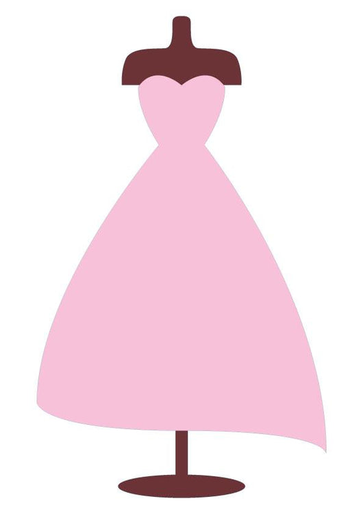 Cute Pink Cartoon Dress Wall Decal