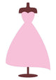 Cute Pink Cartoon Dress Wall Decal