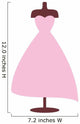 Cute Pink Cartoon Dress Wall Decal