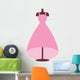 Cute Pink Princess Dress Wall Decal