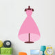 Cute Pink Princess Dress Wall Decal