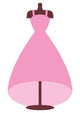 Cute Pink Princess Dress Wall Decal