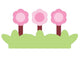 Cute Little Trio Pink Wall Decal