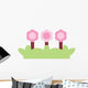 Cute Little Trio Pink Wall Decal
