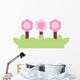 Cute Little Trio Pink Wall Decal