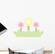 Cute Little Trio Flowers Wall Decal