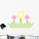 Cute Little Trio Flowers Wall Decal