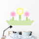 Cute Little Trio Flowers Wall Decal