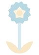 Cute Little Blue Star Flower Wall Decal